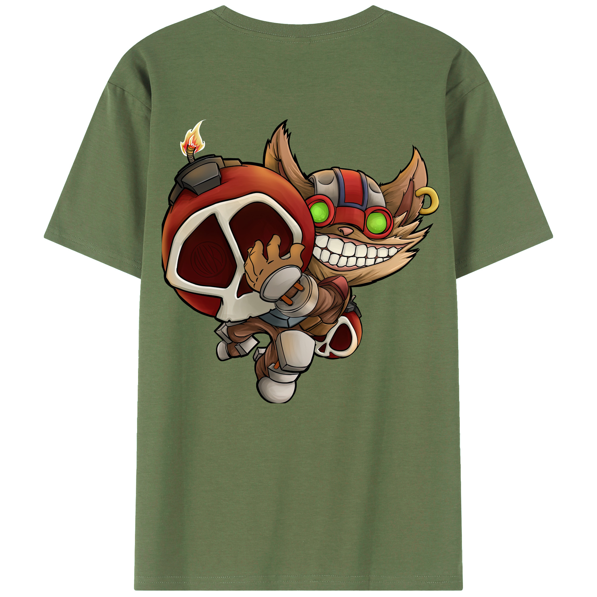 （画像用） リーグ・オブ・レジェンド League of Legends LOL 綿100％ メンズ半袖Tシャツ（バックプリント） 通気性
